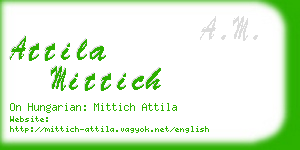 attila mittich business card